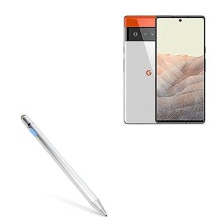 BoxWave Stylus Pen Compatible with Google Pixel 6 Pro - AccuPoint Active Stylus, Electronic Stylus with Ultra Fine Tip for Google Pixel 6 Pro - Metallic Silver