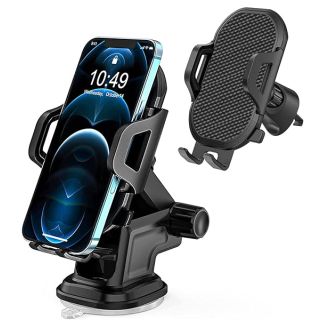 Car Phone Mount Holder for Samsung Galaxy S21 S20 S22 S23 Plus Ultra FE 5G,A21 A52 A12 A50 A20 A10E A31 A11 A02S A6,Google Pixel 4A 5G/5 4 XL 3A and All Cell Phone,Windshield/Dashboard/Window+Air Vent