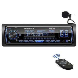 Car Stereo Bluetooth Car Radio - Single Din AM FM Digital Media Receiver - LCD Display USB AUX SD EQ Subwoofer Quick Charge APP Remote Control