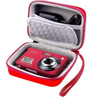 Carrying &amp; Protective Case for Digital Camera, AbergBest 21 Mega Pixels 2.7&amp;quot; LCD Rechargeable HD/Kodak Pixpro/Canon PowerShot ELPH 180/190 / Sony DSCW800 / DSCW830 Cameras for Travel - Red