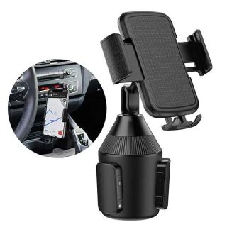 DALUZ Car Cup Holder Phone Mount Universal Adjustable Cradle Phone Holder for Car iPhone 12/11 Pro Max/Xs/Max/X/XR,Samsung Note 10/9/ S21+/S20/ S10/ S9/ S9