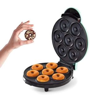 DASH Mini Donut Maker Machine for Kid-Friendly Breakfast, Snacks, Desserts &amp; More with Non-stick Surface, Makes 7 Doughnuts - Aqua