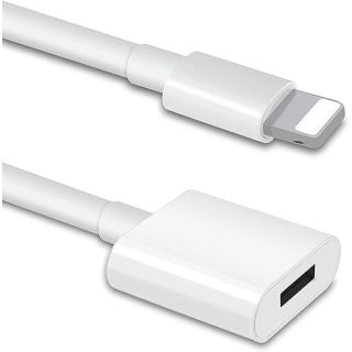 DESOFICON iPhone Charger Extension Cable Compatible for iPhone/iPad, Extender Dock Cable for Male to Female Cable Extension Adapter Pass Video, Data, Audio(6.6FT/2M White)