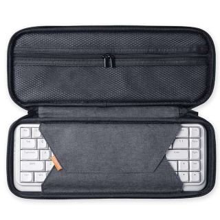 DIERYA KEMOVE X Keyboard Travel Case, Hard EVA Sleeve Carrying Cover Bag for 60% 65% Wired/Wireless Bluetooth Mechanical Gaming Keyboard, Black