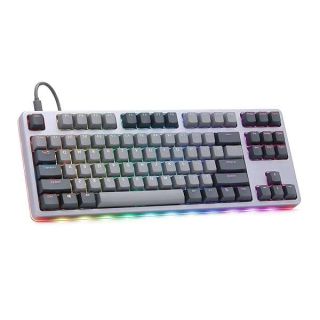 DROP CTRL High-Profile Mechanical Keyboard — Tenkeyless TKL (87 Key) Gaming Keyboard, Hot-Swap Switches, Programmable, Backlit RGB LED, USB-C, Doubleshot PBT, Aluminum (Gray, Cherry MX Blue)