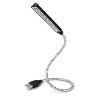 Daffodil USB LED Light - 8 Super Bright LED Reading Lamp - No Batteries Needed - PC &amp; Mac Compatible (ULT05 Black)