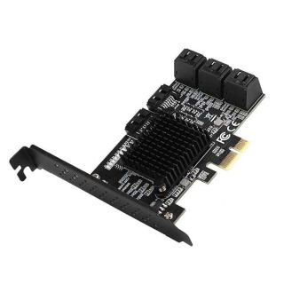 EBTOOLS 8 Port PCI E to SATA3.0 Controller, PCI Express to SATA3.0 8 Port SATA III Expansion Controller Card Adapter