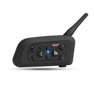 EJEAS V6 Pro Motorcycle Helmet Bluetooth Intercom, 2-Way 1200M Motorcycle Bluetooth Headset Universal Communication System with Noise Cancellation and Waterproof for Dirt Bike/ATV/Snowmobile (1PC)