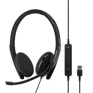 EPOS Adapt 160T USB II - Wired, Double-Sided Headset – USB Connectivity, MS Teams Certified, UC Optimized – Superior Stereo Sound - Enhanced Comfort - Call Control - Black