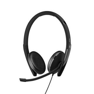 EPOS Adapt 165 USB-C II - Wired, Double-Sided Headset - 3.5mm Jack and USB-C Connectivity - UC Optimized - Superior Stereo Sound - Enhanced Comfort - Call Control - Black