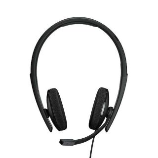 EPOS I SENNHEISER C10 USB Headset with Microphone | Wired Headphones with Simple and Flexible USB C Connection and EPOS BrainAdapt™ Technology ,Black