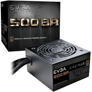 EVGA 100-BR-0500-K1 500 BR, 80+ Bronze 500W, 3 Year Warranty, Power Supply