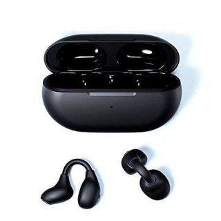 Ear-Clip Bone Conduction Headphones, Open Ear Clip on Headphone, Wireless Earbuds with Earhooks, Bluetooth Open Ear Earbuds, Pain-Free Wearing, Air Conduction Headphones Earrings Ear Clip for Sports