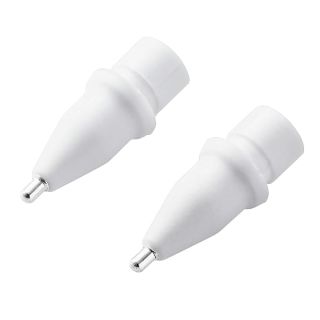 Elecom P-TIPAP01 Replacement Nibs for Apple Pencil, Set of 2, Metal, Extra Fine, Thickness: 0.04 inch (1 mm) Diameter, Compatible with 1st and 2nd Generations, White