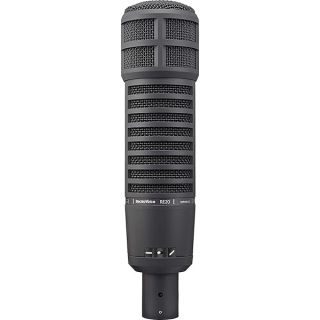 Electro-Voice RE20-BLACK Dynamic Broadcast Announcer Microphone, Black (RE20)