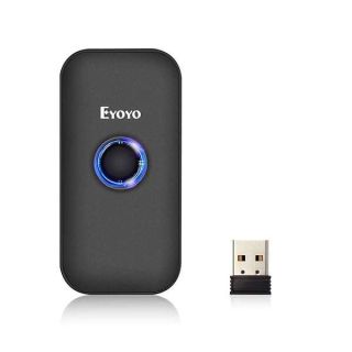 Eyoyo Mini 1D Bluetooth Barcode Scanner, 3-in-1 Bluetooth &amp; USB Wired &amp; 2.4G Wireless Barcode Reader Portable Bar Code Scanning Work with Windows, Android, iOS, Tablets or Computers