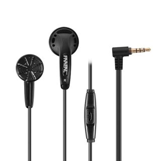 FAAEAL Iris Ancestor in-Ear Earphones, Super Bass 3.5mm Wired Headphones, Earbuds Without/with HD Microphone, Balanced Sound 32ohm Flat Head Earbuds for Smartphones (with Mic, Black)