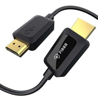 FIBBR 8K Fiber Optic HDMI Cable 15ft, 48Gbps High-Speed HDMI 2.1 Cable 8K@60Hz 4K@120Hz Dynamic HDR/eARC/HDCP 2.3, Ultra HD Directional HDMI Cord Compatible with LG Samsung Sony TV /PS5/Blu-ray