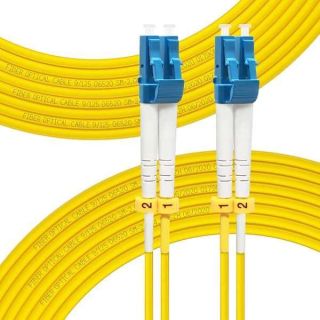 FLYPROFiber 50M OS2 Fiber Patch Cable LC to LC, Length Options: 0.2m-300m, 1G/10GB Single Mode Duplex LC-LC 9/125um SMF Fiber Optic Cable Cord LSZH 50Meter(164ft)