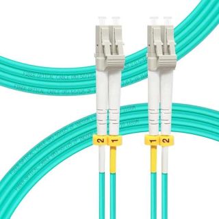 FLYPROFiber LC to LC Fiber Patch Cable OM3 3M/10ft, Length Options: 0.2m-200m, 10GB Multimode Duplex LC-LC 50/125um Fiber Optic Cable Cord LSZH-3Meter(10ft)