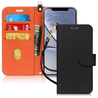 FYY Designed for iPhone XR Case, Luxury PU Leather Wallet Phone Case with Card Holder Flip Folio Protective Shockproof Cover  for iPhone XR 6.1&amp;quot; 2018 Dark