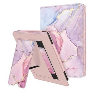 Fintie Stand Case for 6&amp;quot; All-New Kindle (2022 Release) - PU Leather Cover with Card Slot &amp; Hand Strap for Kindle 2022 11th Generation Model No. C2V2L3 (NOT fit Paperwhite), Glittering Marble