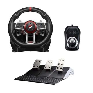 Flashfire Suzuka 900R racing wheel set with Clutch pedals and H-shifter for PC, PS3, PS4, Xbox 360, XBOX ONE and Nintendo Switch