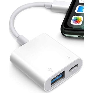 Fubiaofei USB Adapter for iPhone/iPad, LᎥghtnᎥng to USB Female OTG Adpater,USB3 to iPad Adapter with Charging Port,Supports FlashDrives,MIDI,SD Card Reader and Mouse,Plug&amp;Play