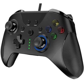 GCHT GAMING SP1048 Wired PC Gaming Controller with Paddles/Hall Joysticks/Hall Triggers/RGB Lighting, Work for Windows PC, Android, Steam and Switch (Black)