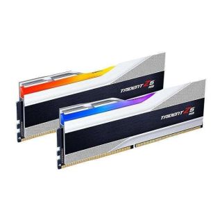 G.SKILL Trident Z5 RGB Series (Intel XMP 3.0) DDR5 RAM 64GB (2x32GB) 6400MT/s CL32-39-39-102 1.40V Desktop Computer Memory UDIMM - Metallic Silver (F5-6400J3239G32GX2-TZ5RS)