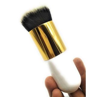 Generic Makeup Cosmetic Face Powder Blush Brush, White &amp; Golden-13013690MG