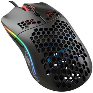 Glorious Model O- (Minus) Compact Wired Gaming Mouse - 58g Superlight Honeycomb Design, RGB, Pixart 3360 Sensor, Ambidextrous, Omron Switches - Matte Black