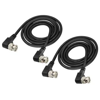 HCFeng BNC Right Angle Elbow Cable BNC Male to Male HD Video Cable Q9 Surveillance Video Cable 1080P SDI Coaxial Cable for Video Security Camera CCTV Systems (1M/3.3ft/ Elbow/ 2 Pack)