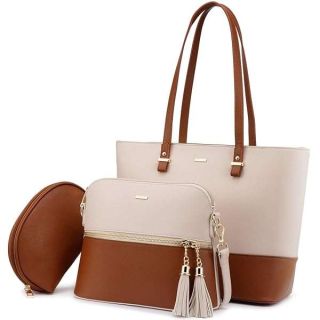 Handbags for Women Shoulder Bags Tote Satchel Hobo 3pcs Purse Set