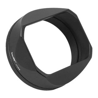 Haoge LH-X54B Square Metal Lens Hood with 49mm Adapter Ring for Fujifilm X100VI Fuji X100V Camera Black