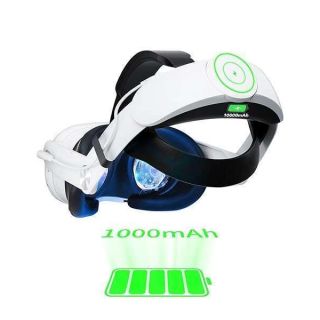 Head Strap with 10000mAh Battery Fast Charge Compatible with Meta Quest 3 Accessories, Rechargeable Adjustable Headstrap to Extend Playtime and Comfort for VR Headset Compatible with Oculus Quest 3