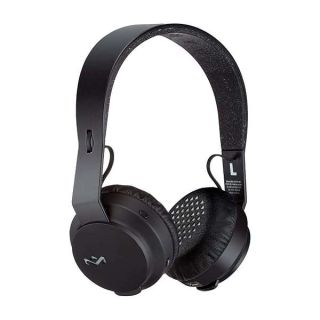 House of Marley EM-JH101-BK Rebel Wireless Bluetooth On Ear Headphones with a Microphone, Black,Large