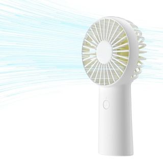 JISULIFE Handheld Fan, 4000mAh Small Portable Fan, Personal USB Rechargeable Pocket Fan  Battery Operated Hand Fan with 3 Speeds for Outdoor/Travel, Summer Gift for Women Men-White