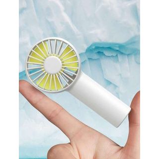 JISULIFE Mini Fan Battery Operated Handheld with 2000 mAh or USB Powered Personal Fan,3 Speeds,Enhanced Airflow, Rechargeable Quiet Pocket for Home,Outdoor-White