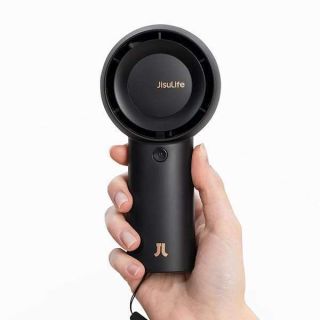 JISULIFE Portable Handheld Turbo Fan , 6000mAh USB Rechargeable Personal Battery Operated Lash Small Pocket Fan with 5 Speeds for Travel/Outdoor/Home/Office - Black