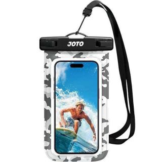 JOTO Universal Waterproof Phone Pouch Cellphone Dry Bag Case for iPhone 15 14 13 12 11 Pro Max 8 7, Galaxy S23 S22 S21, Pixel up to 7&amp;quot; -CamoGrey