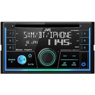 JVC KW-R940BTS Bluetooth Car Stereo Receiver with USB Port – LCD Display - AM/FM Radio - MP3 Player - Double DIN – 13-Band EQ (Black)