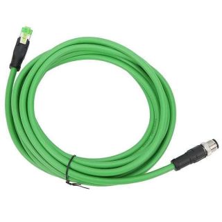 Kadimendium to RJ45 Industrial Ethernet Cable IP67 Waterproof Connecting Line Wire 5m/16.4ft Length D-Code 4pin Male Cable