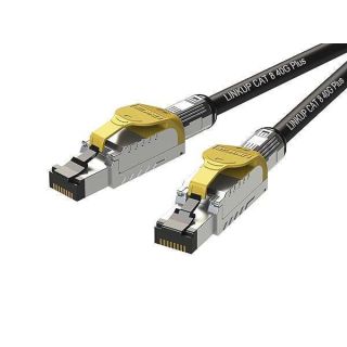 LINKUP -  Cat8 Ethernet Patch Cable S/FTP 22AWG Double Shielded Solid Cable | 2000MHz 2GHz 40Gbps | 5th-Gen Ethernet LAN Network 40G Structure Wires |Black| 3 M (10ft)