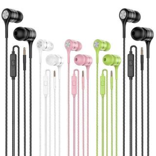 LWZCAM Earbuds Earphones with Microphone, 5 Pack Wired Heavy Bass Headphones, Earphone with Noise Isolating, Fits 3.5mm Interface for iPad, Desktop