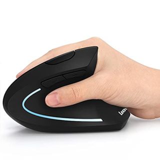 Lekvey Ergonomic Mouse, Vertical Wireless Mouse - Rechargeable 2.4GHz Optical Vertical Mice : 3 Adjustable DPI 800/1200/1600 Levels 6 Buttons, for Laptop, PC, Computer, Desktop, Notebook etc, Black