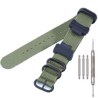 MCXGL Heavy duty nylon watch strap + Adapter 16mm Replacement for GShock Dw5600 GW6900 GA110 GA120 GA100 mens watch band