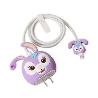 MTYXYTM 3D Cute Cartoon Series Fast Charger Protector for iPhone 18W 20W iPhone 14 13 12 11 Pro Max Fast Charging Cable Charger Head Cover Cable Accessory Data Cable Protective Sleeve, No.22(4in1)