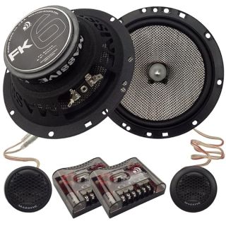 Massive Audio FK6-6.5 Inch, 320 Watts Max Hi Quality Component Speakers, FK Series, 20mm Aluminum Dome Ferro Fluid, 12dB Linkwitz–Riley Crossover, 4 Ohm (Sold AS Pair)