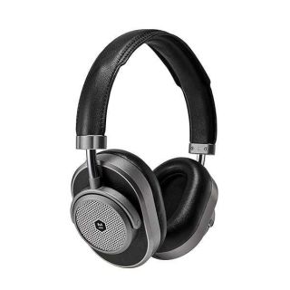 Master &amp; Dynamic MW65 Active Noise-Cancelling (Anc) Wireless Headphones – Bluetooth Over-Ear Headphones with Mic – Gunmetal/ Black Leather